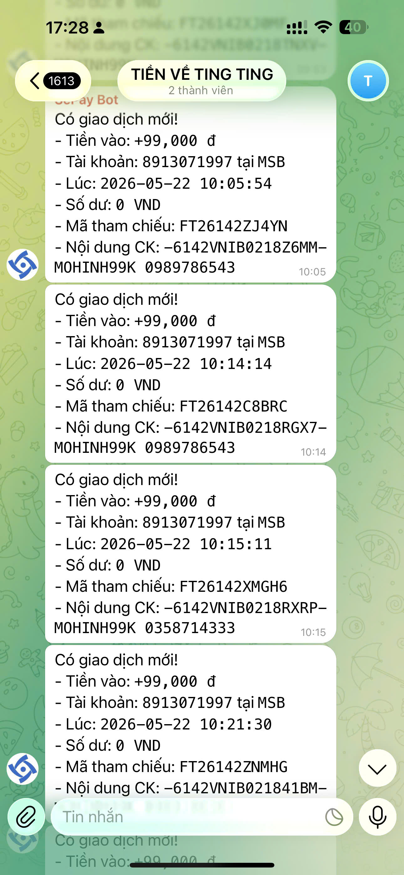 Kết quả doanh thu