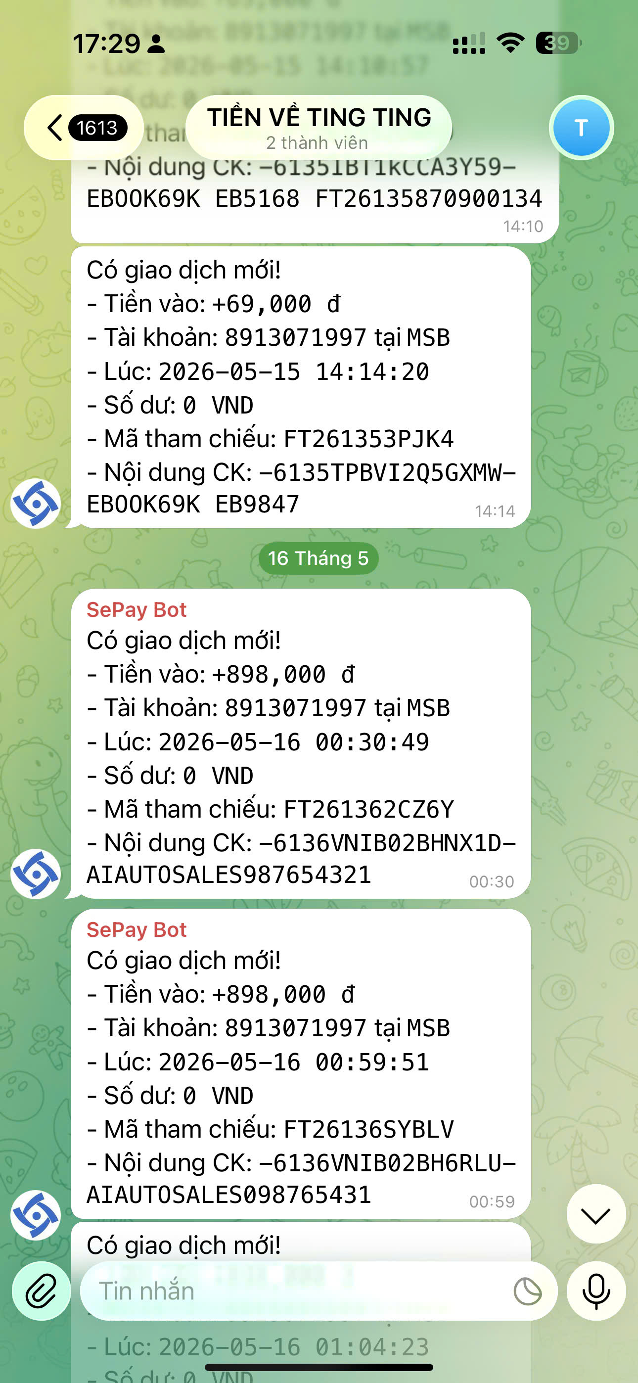 Kết quả doanh thu