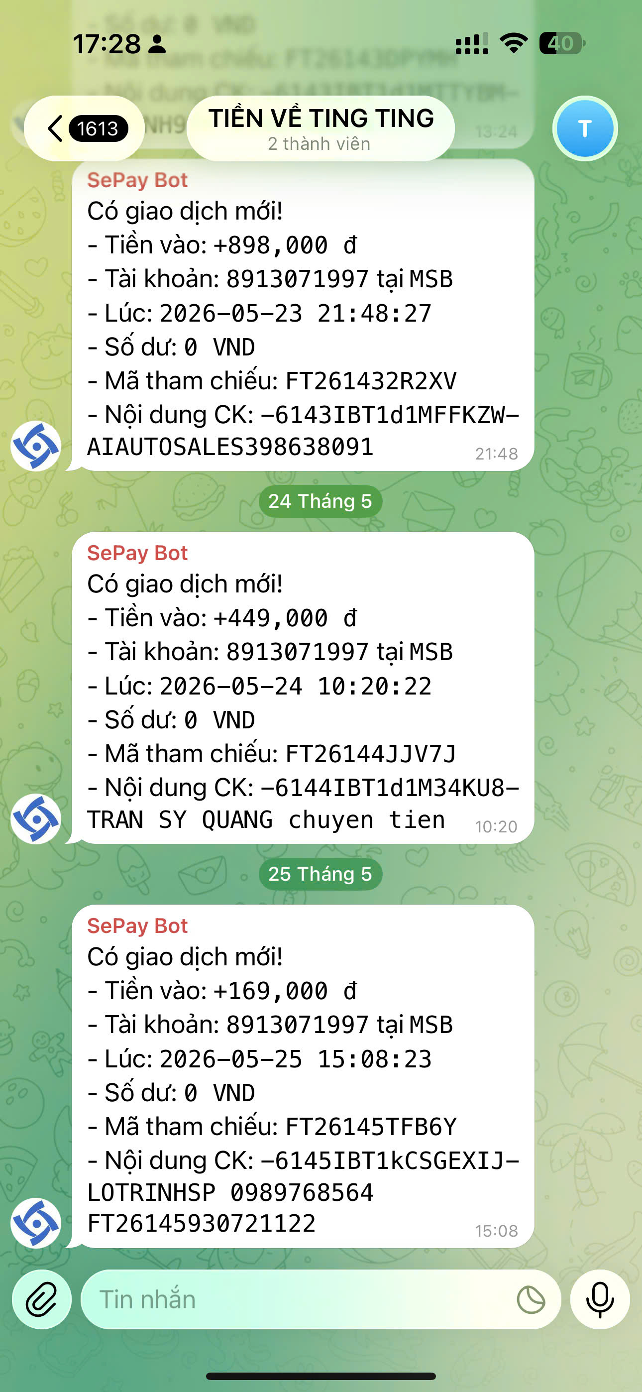 Kết quả doanh thu
