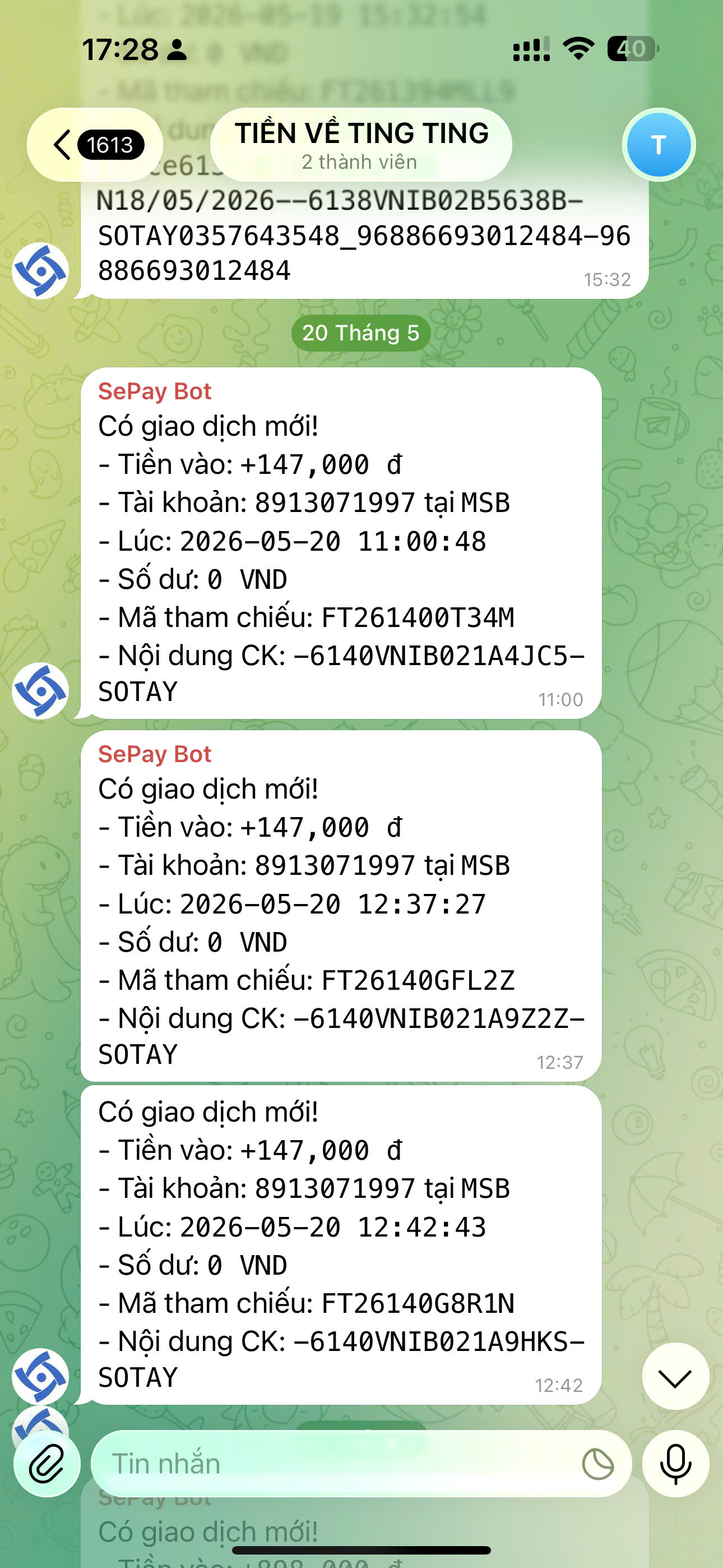 Kết quả doanh thu
