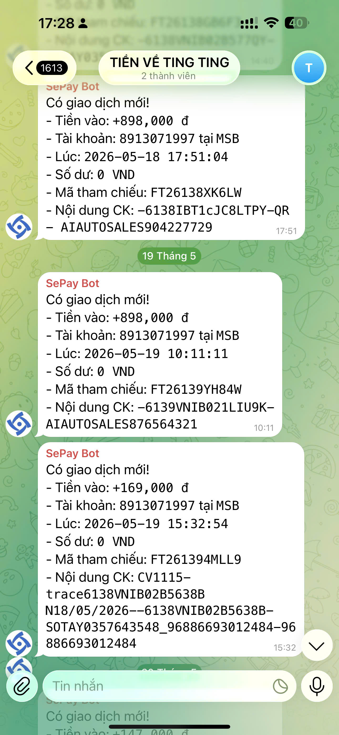 Kết quả doanh thu