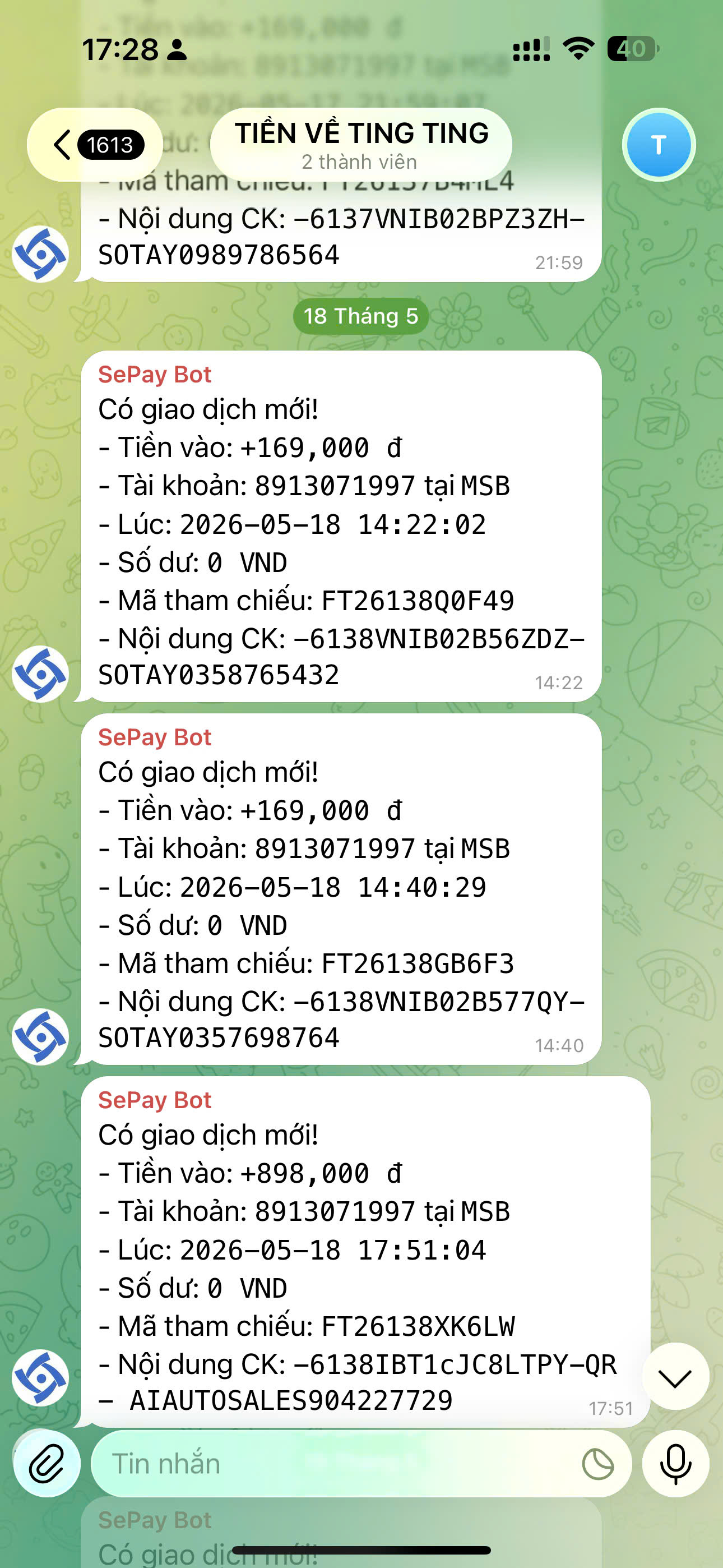 Kết quả doanh thu